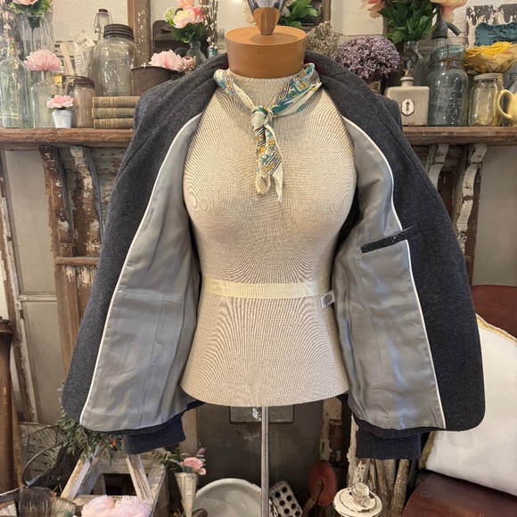 BANANA REPUBLIC BLAZER | Grey WOOL Crew JACKET | LINED Classic TAILORED | 6 - Picture 5 of 13